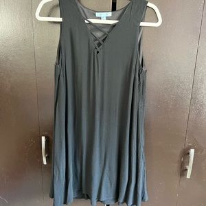 She & Sky crisscross black sleeveless dress size m medium